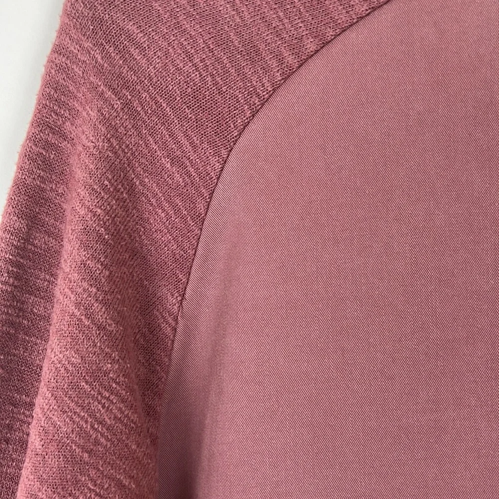 PRANA women’s Hensley Henley brandy red organic cotton long sleeve top M - Picture 6 of 10